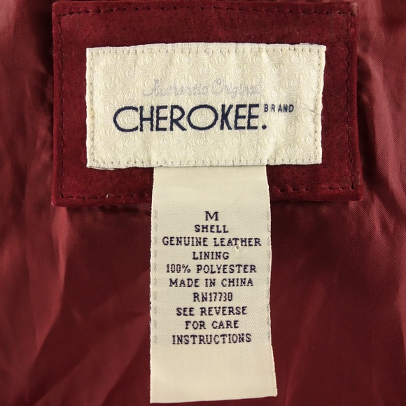 Cherokee Rust Leather Suede Hip Length Jacket Coat - Picture 8 of 8